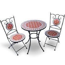 mobilier de jardin mosaique table o 60 cm 2 chaises pliantes amazon fr cuisine maison chaise de jardin chaise pliante mobilier jardin
