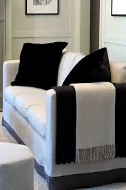 Black And White Couch Cover Custom Made To Measure Twin Tone Black And White Sofa Slipcovers In Kino Natural And Kino Shadow By Comfort Works Click To Buy Home Living Room Black White Sofa Living Room Designs