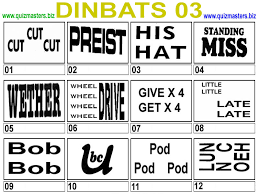 Solve and find the answers to these fun online dingbats puzzles. Dingbat Answers