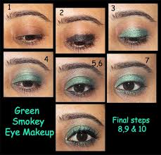 eye makeup tutorial green smokey eyes