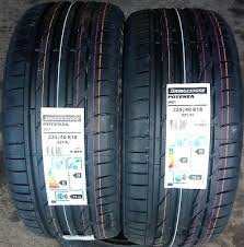 2 X Bridgestone Potenza S001 Brand New Car Tyres 225 40 18