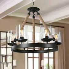 rustic wagon wheel chandeliers 6 light
