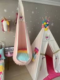 Sold and shipped by spreetail. Unicorn Tipi Rainbow Kids Teepee Indoor Tent Unicorn Wigwam Cotton Canvas Tipi Children Play Tent Nursery Gift Teepee For Girls In 2021 Teepee Kids Kids Room Deco Indoor Tents