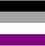 Asexual flag from www.amazon.com