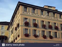 Swiss Bank Lugano Switzerland Stock Photo Alamy
