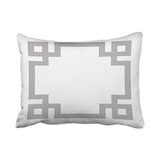Shop for decorative throw pillows in throw pillows. Winhome Decorative Decors Gray And White Greek Key Border Throw Pillow Case Cushion Cover Home Sofa Decorative Size 20x30 Inches Two Side Walmart Com Walmart Com