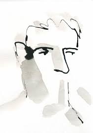 Artwork Black And White Face Drawing Black And White Line Art Ink And Watercolour Artwork Face Twelve Quiet Please Minim Watercolor Art Face Black And White Portraits Black And White Painting