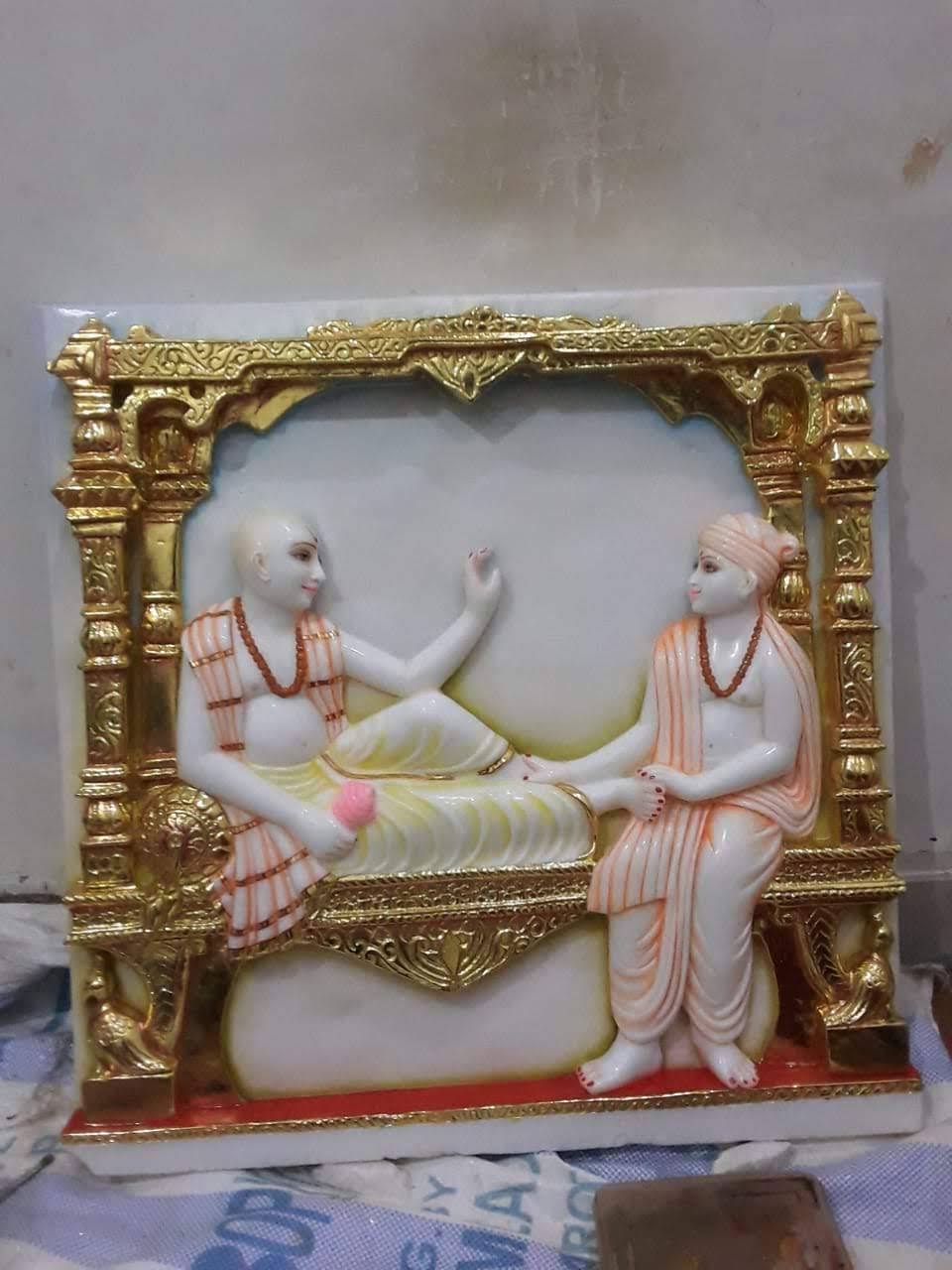 White Marble Swaminarayan Saint Statue product image