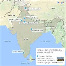 High resolution map of kerala hd bragitoff com. India Luxury Travel Map Highlights