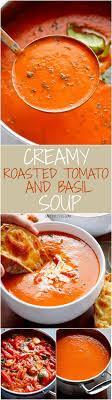 Roasted tomato soup with blue cheese croutons kitchenaid. Creamy Roasted Tomato Basil Soup No Cream Cafe Delites