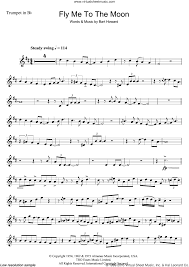 Joy spring tenor sax trumpet sheet music. London Fly Me To The Moon In Other Words Sheet Music For Trumpet Solo