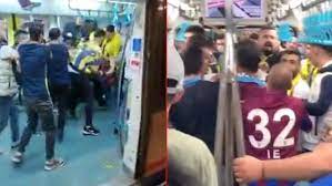 Fenerbahçeli taraftarlar, Trabzonsporlulara tekme tokat saldırdı