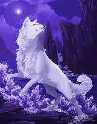 Тэнсаи окамура, ёсиюки такэй, икуро сато. White Wolf Print Anime Wolf Fantasy Wolf Wolf Artwork