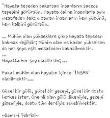 sems i tebrizi den ozlu sozler guzel soz alintilar