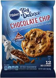 Pillsbury Big Deluxe Chocolate Chip Cookies With Hershey S Mini Kisses 12 Ct Pack Reviews Find The Best Chocolate Chip Cookies Big Cookie Raw Cookie Dough