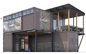 3d Model Container Fish House House 3d Model Container Restaurant Container House