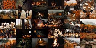 Autumn Fall Halloween Aesthetic Collage Seasons Photography Macbook Wallpaper Laptop Wallpaper Desktop Wallpapers