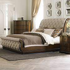 Sleigh beds derive their name from their shape which looks like a sled or a sleigh and provide a feeling of luxury to any bedroom setting. Liberty Furniture Cotswold Transitional Upholstered King Sleigh Bed Royal Furniture Sleigh Beds