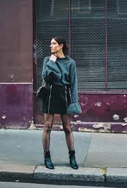 Pull Manches Evasees Et Jupe En Cuir Laugh Of Artist Mini Jupe Tenue Bas Resille Jupe Cuir