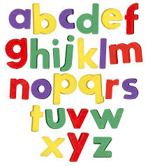Students click and drag the puzzle pieces to complete the alphabet pictures. Cartoon Magnet Font Handmadefont