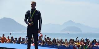 Florian wellbrock competing in the 10k — photo courtesy: Jo De Rio 2016 Nage En Eau Libre 10km Marc Antoine Olivier En Bronze Sur Le Marathon