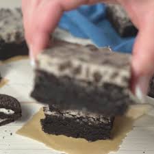 Fudgy Cookies And Cream Brownies Recipe Easy Oreo Brownies Video Recipe Video Cooking Recipes Desserts Food Videos Desserts Fudgy Cookie