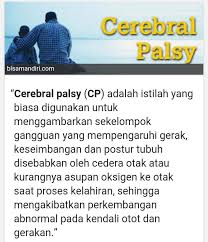 Cerebral palsy adalah gangguan yang mempengaruhi gerakan, otot, keseimbangan dan postur tubuh yang disebabkan oleh perkembangan yang abnormal atau cedera pada otak. Oku Malaysia Harap Maklum Kepada Yang Ingin Mengetahui Apa Itu Oku Cerebral Palsy Okumalaysia Facebook