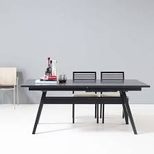 La rallonge incluse se range séparément. Table De Sejour Scandinave Extensible En Bois Sm11 4 Pieds Com