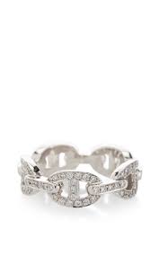Love Need Hermes Enchainee 18k White Gold Diamond Ring By Portero For Preorder On Moda Oper White Gold Diamond Rings Diamond Jewellry White Gold Diamonds