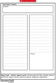 Newspaper Report Template Primary Ks1 Ks2 Teaching Resource Scholastic
