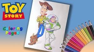 Woody and buzz lightyear coloring pages. Color Woody And Buzz Lightyear From Toy Story Learning Coloring Tutorial Learn Art Forkids Youtube
