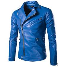 Black And Blue Motorcycle Jacket 39 99 Huafeiwude Men S Classic Leather Motorcycle Jackets Zipper Bomber Jacket Mens Leather Clothing Jackets Men Fashion Faux Leather Jacket Men