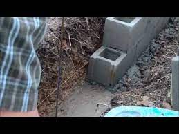 Homesteading Laying Concrete Blocks Concrete Block Foundation Concrete Blocks Block Foundation