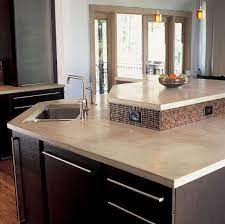 Concrete countertop colors & design. Light Color Concrete Counter Like Home Kitchens Concrete Countertops Countertops