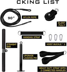 All you need is a hook or a bar to hang it, which includes your pull up bar, ceiling hook, door hook, and your squat rack or power cage. China Home Gym Workout Equipment Fitness Diy Pulley Cable Machine Attachment System Arm Biceps Triceps Blaster Hand Strength Training China Fitness And Diy Price