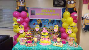 Girl Minion Birthday Party Ideas Photo 2 Of 7 Minion Birthday Party Minion Birthday Girl Minion Birthday Party