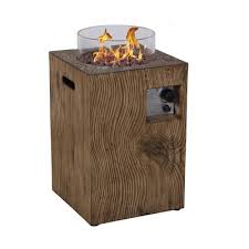 Uniflame lp gas fire pit table top column. Fire Column Liquid Propane Gas Fire Pits At Lowes Com