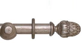 Curtain rods end bracket antique. Rolls 45mm Museum Pantheon Wooden Curtain Pole Antique Silver