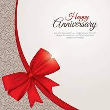 Wow your spouse or another couple with a custom card today. Happy Anniversary Greeting Card Template Vector