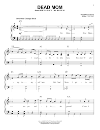 Beetlejuice tells the story of lydia deetz, a strange and unusual teenager obsessed with the whole being dead thing. lucky for lydia, her new house is haunted by a recently deceased couple and beetlejuice, a delightful demon with a real zest for life. Dead Mom From Beetlejuice The Musical Piano Sheet Music By Eddie Perfect Easy Piano