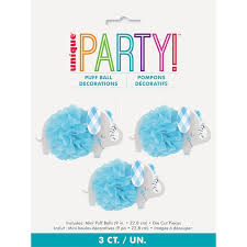 Elephant Blue Baby Shower Hanging Decor Boy Baby Shower Supplies