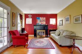 This red, beige and white living room is achieved by using a favorite fabric to make curtains, pillows and an ottoman cover. 32 Beige Couch Living Room Ideas Inc Pictures Home Decor Bliss
