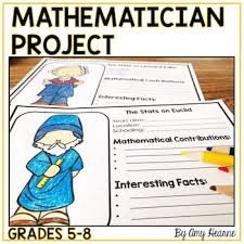 Famous Mathematicians Project By The Positive Math Classroom By Amy Hearne Teachers Pay Teachers Math Projects Middle School Online School Middle School Math