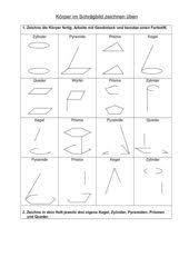 Mathematik Arbeitsmaterialien Raumliches Zeichnen 4teachers De