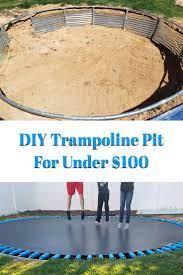 Diy Trampoline Pit Backyard Trampoline In Ground Trampoline Sunken Trampoline