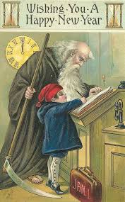 Father Time New Year Postcard New Year Greetings Happy New Year Greetings