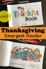 Print the pdf, assemble the book, and use in your classroom or library. Thanksgiving Emergent Reader My Thankful Book Totschooling Toddler Preschool Kindergarten Educational Printables