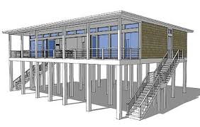 Plan 44073td Modern Piling Loft Style Beach Home Plan House On Stilts Stilt House Plans Beach House Plans