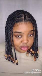 2 layer short tribal braids with beads video braids with beads cornrow hairstyles short natural hair styles