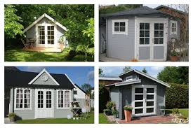 Gartenhaus Grau Weiss Moderner Gartentrend Mit Stil Gartenhaus Grau Gartenhaus Gartenhaus Farbe